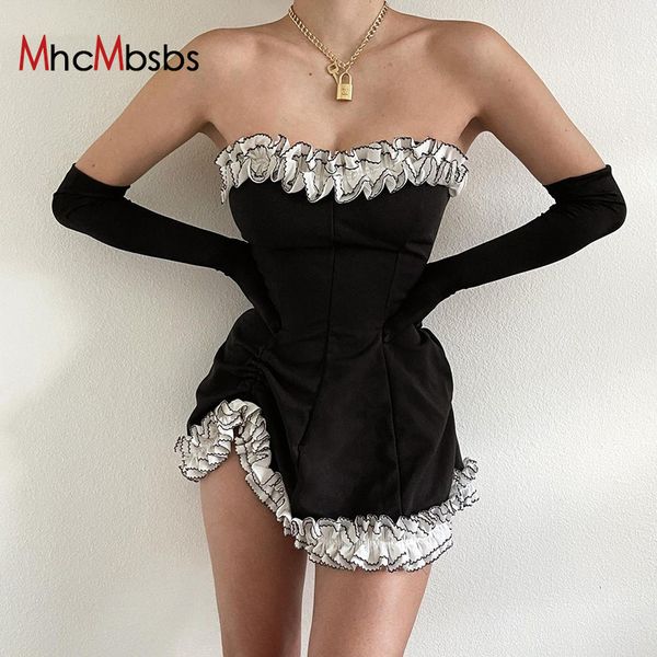 women y2k corset mini dress patchworks fairy grunge strapless 2021summer long sleeve dstring clothes harajuku streetwear, Black;gray
women y2k corset mini dress patchworks fairy grunge strapless 2021summer long sleeve dstring clothes harajuku streetwear, Black;gray