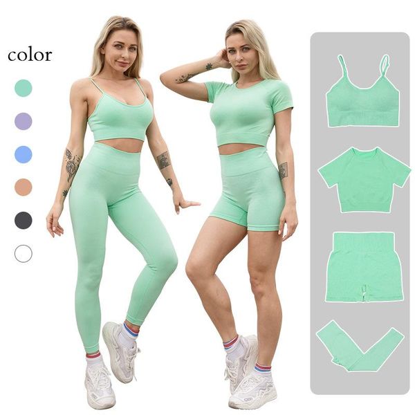 yoga outfit seamless set sports fitness high waist hip-lifting tracksuit bra suit workout clothes gym leggings for woman
yoga outfit seamless set sports fitness high waist hip-lifting tracksuit bra suit workout clothes gym leggings for woman