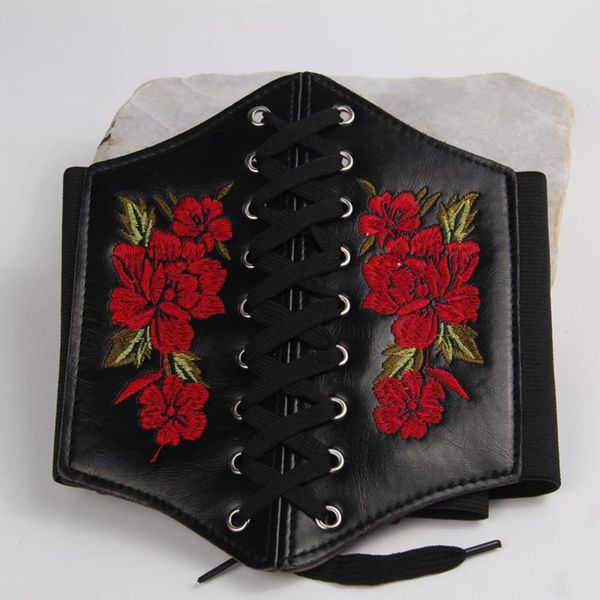 belts elastic waist embroidered flower belt women wide lace up waistband corset pu leather slim shaped tied, Black;brown
belts elastic waist embroidered flower belt women wide lace up waistband corset pu leather slim shaped tied, Black;brown