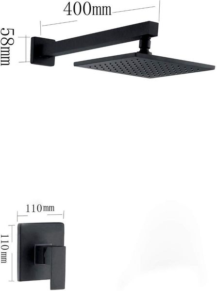 luxury all metal mixed 8"high pressure shower set big water combo black finished ceramic valve brass single handle two holes bathroom s
luxury all metal mixed 8"high pressure shower set big water combo black finished ceramic valve brass single handle two holes bathroom s