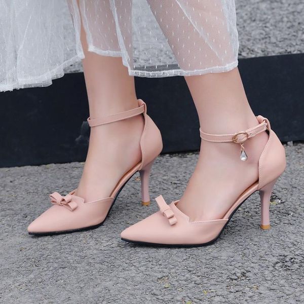 summer bow high heel women's stiletto with 8.5cm pointed pink high-heeled shallow mouth small size fashion shoes sandals, Black
summer bow high heel women's stiletto with 8.5cm pointed pink high-heeled shallow mouth small size fashion shoes sandals, Black