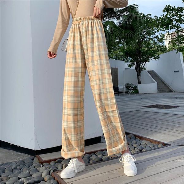 big size 4xl woman high waist plaid pants wide leg female trousers straight loose fashion baggy bf streetwear women women's & capris, Black;white
big size 4xl woman high waist plaid pants wide leg female trousers straight loose fashion baggy bf streetwear women women's & capris, Black;white