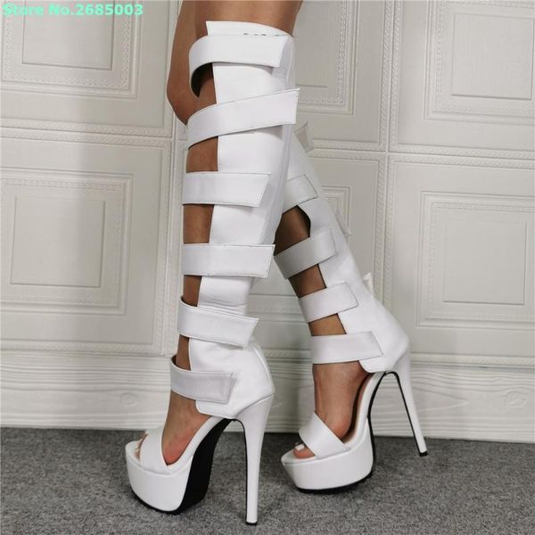 sandals open toe buckle band knee high hook platfrom thin heels women summer party dress shoes white yellow, Black
sandals open toe buckle band knee high hook platfrom thin heels women summer party dress shoes white yellow, Black