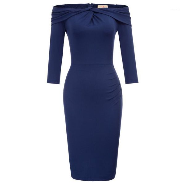 formal women dress 3/5 sleeve off-the-shoulder hips-wrapped bodycon pencil elegant lady casual dresses, Black;gray
formal women dress 3/5 sleeve off-the-shoulder hips-wrapped bodycon pencil elegant lady casual dresses, Black;gray