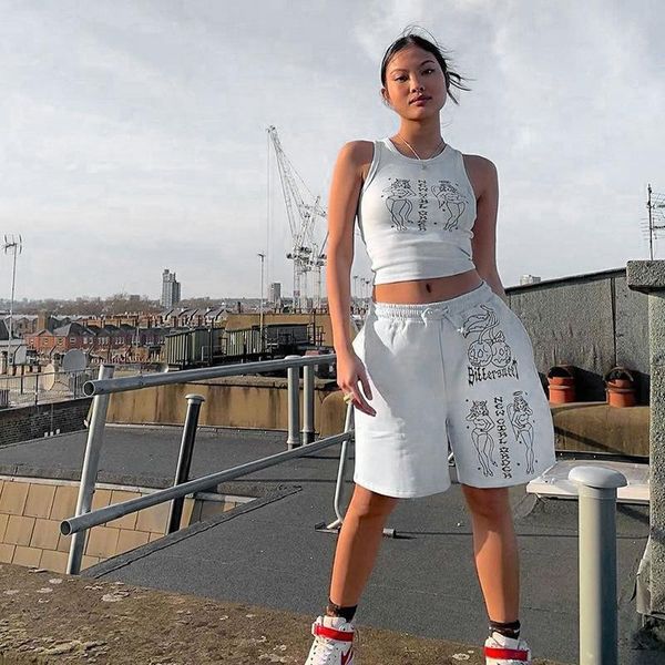 women's tanks & camis women white round collar vest match with elastic waist printed pattern shorts
women's tanks & camis women white round collar vest match with elastic waist printed pattern shorts