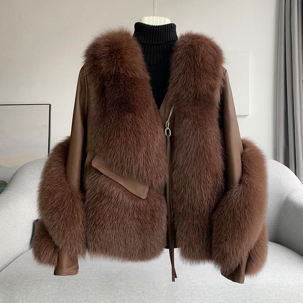 women's fur & faux autumn and winter ladies luxury real jackets warm thickening coats xl01, Black
women's fur & faux autumn and winter ladies luxury real jackets warm thickening coats xl01, Black