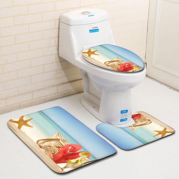 toilet three-piece sea starfish beach floor mat door bathroom carpets seat cover bath decor mats
toilet three-piece sea starfish beach floor mat door bathroom carpets seat cover bath decor mats