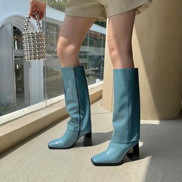 boots monmoira patent leather long knee women 2021 square toe designer street style thigh shoes ladies botas, Black
boots monmoira patent leather long knee women 2021 square toe designer street style thigh shoes ladies botas, Black