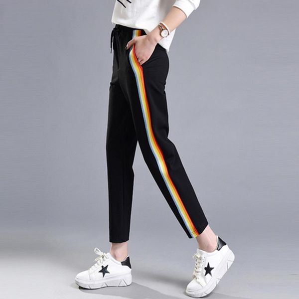 women's pants & capris spring summer women casual sweatpants rainbow striped printed side pant ladies loose trousers joggers sweat plus, Black;white
women's pants & capris spring summer women casual sweatpants rainbow striped printed side pant ladies loose trousers joggers sweat plus, Black;white