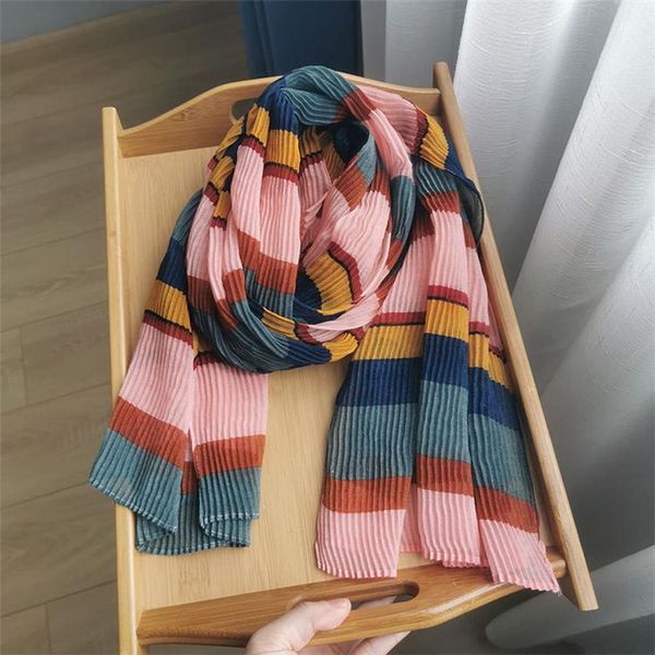 scarves selling miyake fold fashion autumn and winter shawl scarf color stripes in stock, Blue;gray
scarves selling miyake fold fashion autumn and winter shawl scarf color stripes in stock, Blue;gray