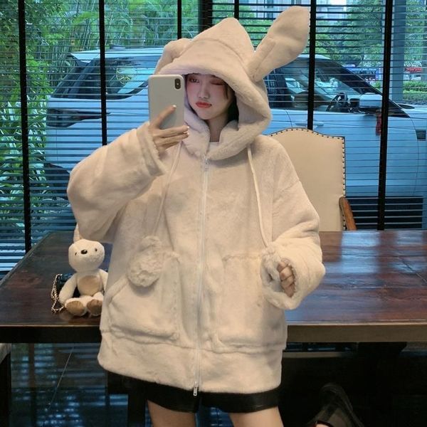 women's jackets veet quilted jacket, korean thick fur rabbit ear coat, plain, 2021, Black;brown
women's jackets veet quilted jacket, korean thick fur rabbit ear coat, plain, 2021, Black;brown