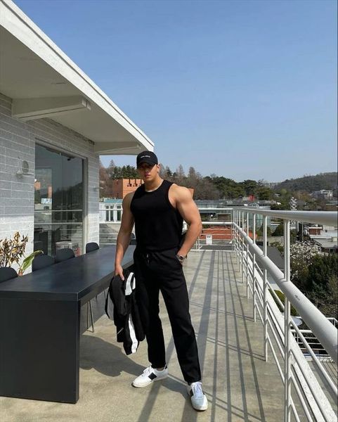 men tight tank gym chinlon mens male fitness vest muscle sports leisure jogging exercise sleeveless shirt, White;black
men tight tank gym chinlon mens male fitness vest muscle sports leisure jogging exercise sleeveless shirt, White;black