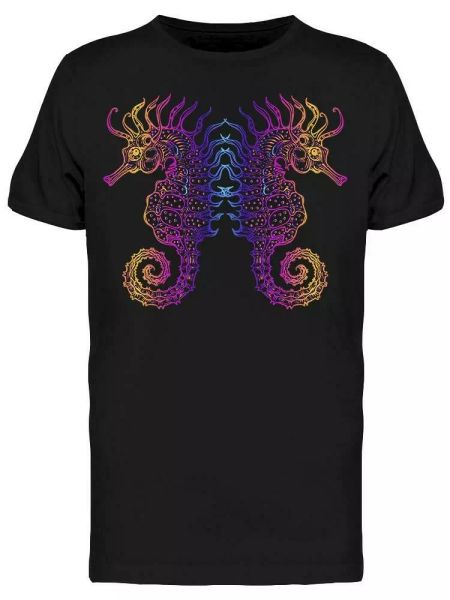 seahorse gradient design sketch tee men's -image by shutterstock, White;black 
seahorse gradient design sketch tee men's -image by shutterstock, White;black