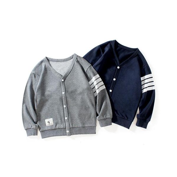 jackets fall fashion contrast color striped single-breasted cotton terry boy cloth kids v-neck junior's boys children 6-12, Blue;gray
jackets fall fashion contrast color striped single-breasted cotton terry boy cloth kids v-neck junior's boys children 6-12, Blue;gray