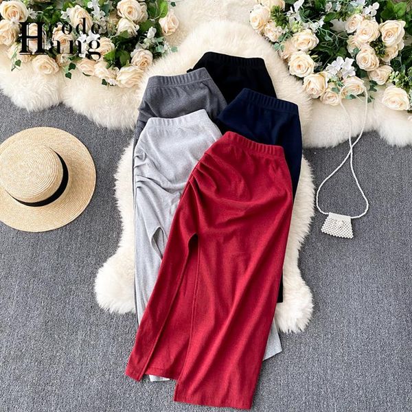 skirts hangcode high split red black midi skirt women elastic waist ruched a-line four seasons available female
skirts hangcode high split red black midi skirt women elastic waist ruched a-line four seasons available female