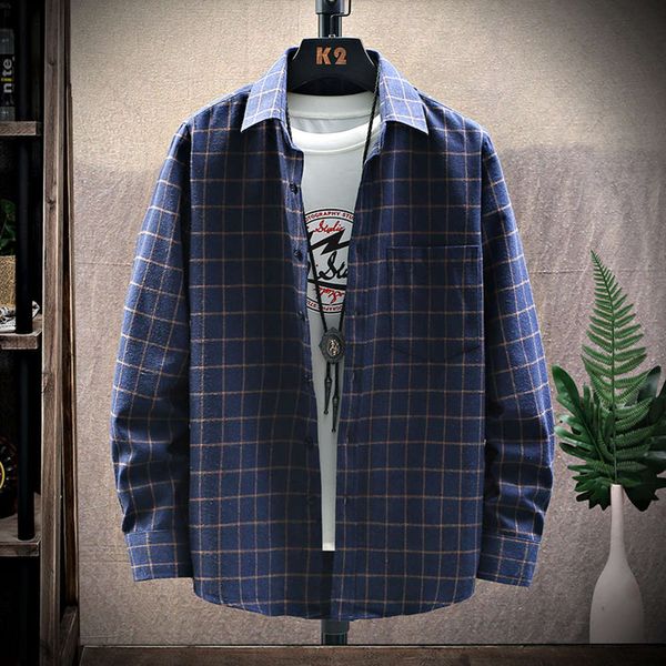 men's casual shirts shirt plaid long sleeve wear korean fashion student loose coat kzk9 260u, White;black
men's casual shirts shirt plaid long sleeve wear korean fashion student loose coat kzk9 260u, White;black
