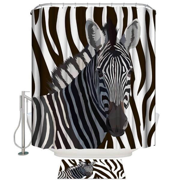 shower curtains bathroom curtain animal zebra pattern texture home decor doormat set
shower curtains bathroom curtain animal zebra pattern texture home decor doormat set