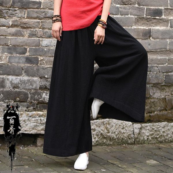 women's pants & capris spring cotton linen women original soft wide leg vintage long loose skirt chinese style elastic waist ethnic sol, Black;white
women's pants & capris spring cotton linen women original soft wide leg vintage long loose skirt chinese style elastic waist ethnic sol, Black;white