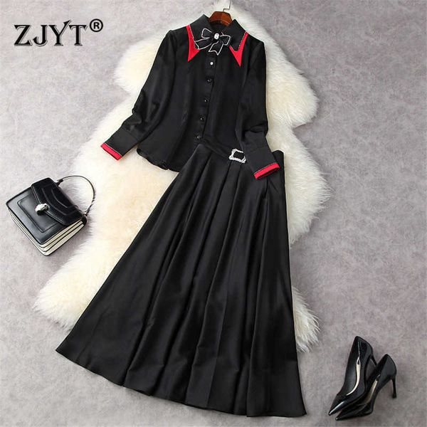 spring runway set women fashion designers bowknot blouse and high waist long skirt suit party two piece outfits 210601, White
spring runway set women fashion designers bowknot blouse and high waist long skirt suit party two piece outfits 210601, White