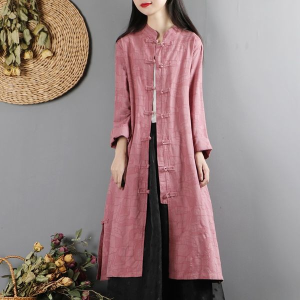 2021 women autumn vintage print slim embroidery plus size cardigan long coat chinese national style trench outerwear 11649, Red
2021 women autumn vintage print slim embroidery plus size cardigan long coat chinese national style trench outerwear 11649, Red