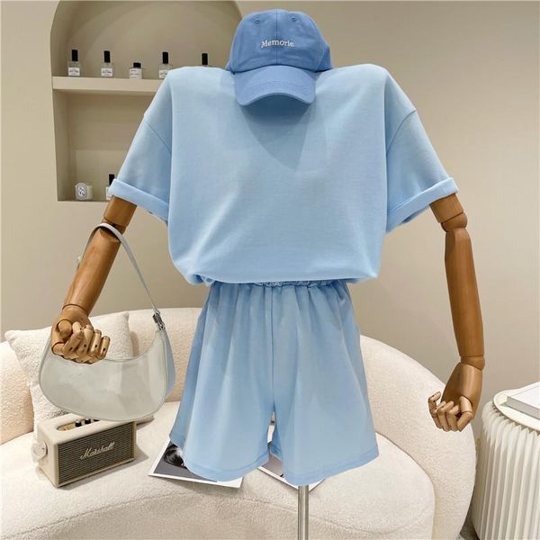 women's clothing spring summer 2021 niche design fashion versatile short sleeve t-shirt + loose shorts set tracksuits, Gray
women's clothing spring summer 2021 niche design fashion versatile short sleeve t-shirt + loose shorts set tracksuits, Gray