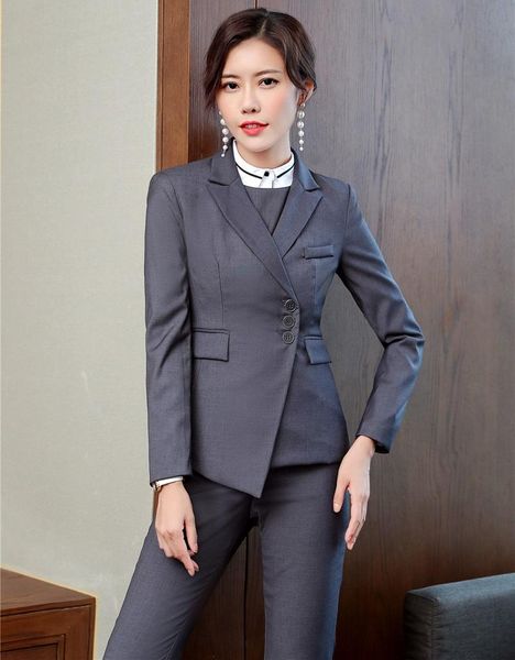 women's suits & blazers fabric 2021 fall winter formal pantsuits with and pants uniforms designs women jackets clothing se, White;black
women's suits & blazers fabric 2021 fall winter formal pantsuits with and pants uniforms designs women jackets clothing se, White;black