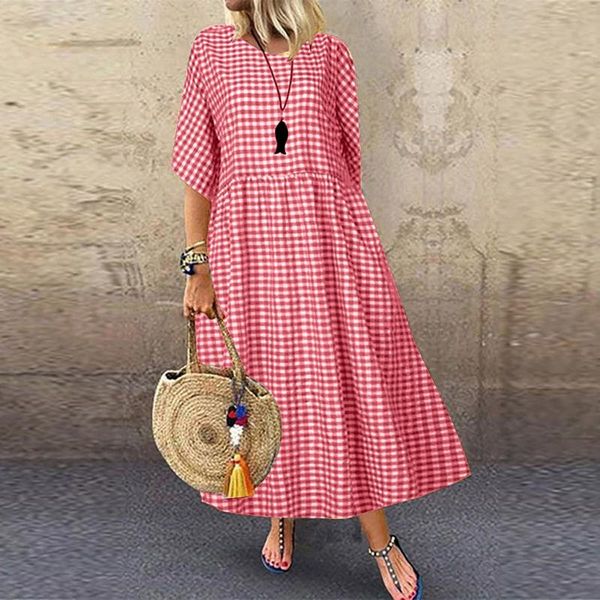 casual dresses 2021 summer vintage dress o neck elegant boho beach female loose lattice print for women clothes plus size, Black;gray
casual dresses 2021 summer vintage dress o neck elegant boho beach female loose lattice print for women clothes plus size, Black;gray