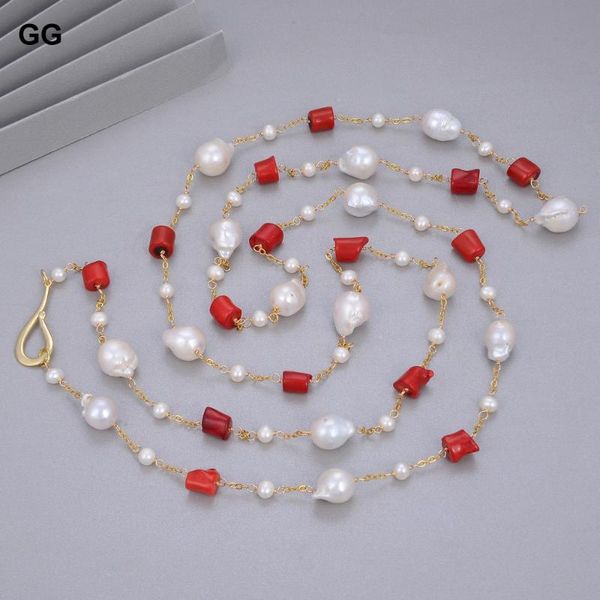 jewelry natural red coral white keshi baroque freshwater cultured pearl sweater chain necklace handmade cute for women chains, Silver
jewelry natural red coral white keshi baroque freshwater cultured pearl sweater chain necklace handmade cute for women chains, Silver