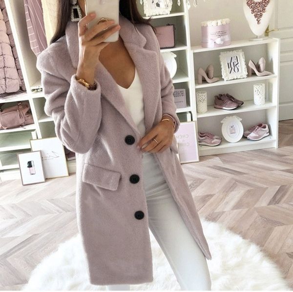 styles women artificial wool elegant blend coat slim female long coat outerwear jacket autumn spring fashion elegant slim coats, Tan;black
styles women artificial wool elegant blend coat slim female long coat outerwear jacket autumn spring fashion elegant slim coats, Tan;black