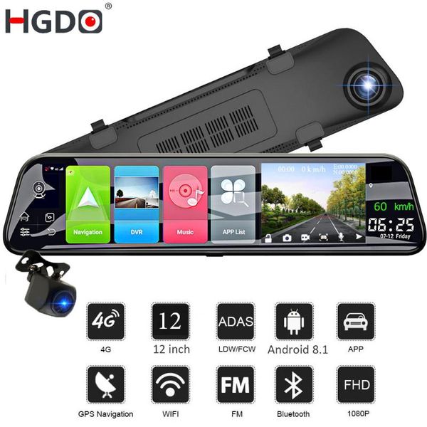 12" rearview mirror car dvr android 8.1 4g gps auto registrar wifi bluetooth fhd 1080p dash camera driving video recorder rear view cam
12" rearview mirror car dvr android 8.1 4g gps auto registrar wifi bluetooth fhd 1080p dash camera driving video recorder rear view cam