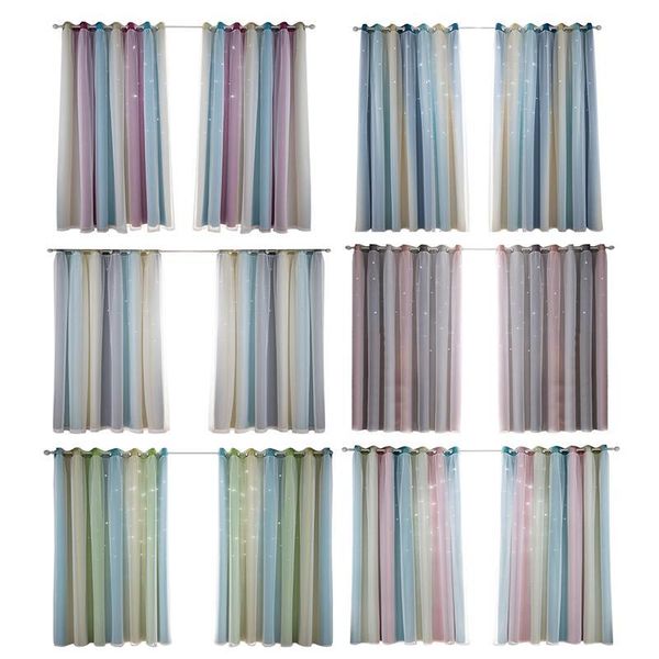 curtain & drapes 2pcs gradient fashion double-layer creative window curtains sunshade for bedroom home
curtain & drapes 2pcs gradient fashion double-layer creative window curtains sunshade for bedroom home