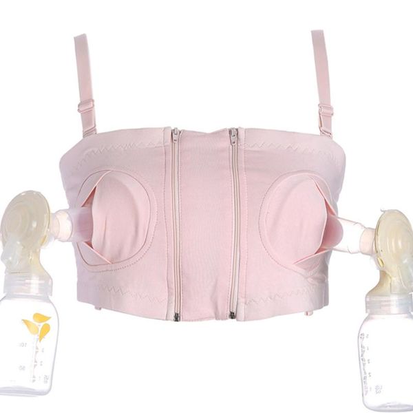 maternity intimates breast feeding hands-double pumping bra cotton breastfeeding adjustable bustier pregnant women #20, White
maternity intimates breast feeding hands-double pumping bra cotton breastfeeding adjustable bustier pregnant women #20, White