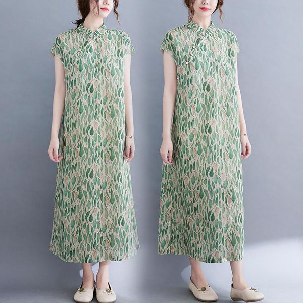 ethnic clothing 2021 chinese cheongsam dress retro long qipao oriental style stand-up collar vestido vintage floral printing ramie, Red
ethnic clothing 2021 chinese cheongsam dress retro long qipao oriental style stand-up collar vestido vintage floral printing ramie, Red