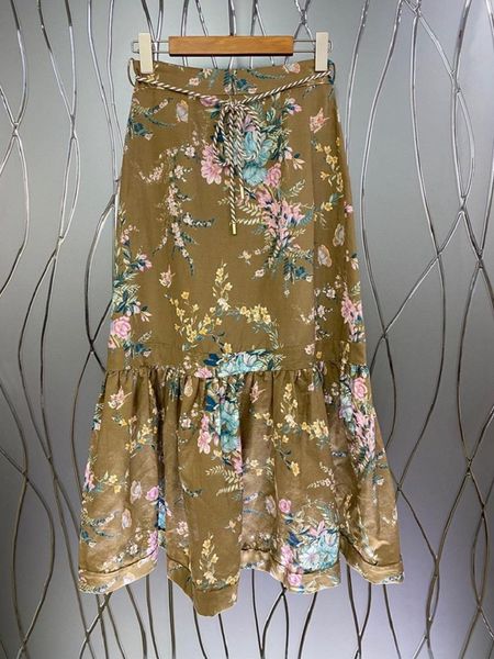 summer fashion long skirts women vintage floral print string belt deco ruffle waist skirt ladies, Black
summer fashion long skirts women vintage floral print string belt deco ruffle waist skirt ladies, Black