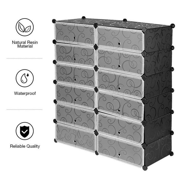 clothing & wardrobe storage multilayer shoe cabinet detachable dustproof nonwoven fabric rack home standing 6 floors 12 doors space-saving o
clothing & wardrobe storage multilayer shoe cabinet detachable dustproof nonwoven fabric rack home standing 6 floors 12 doors space-saving o