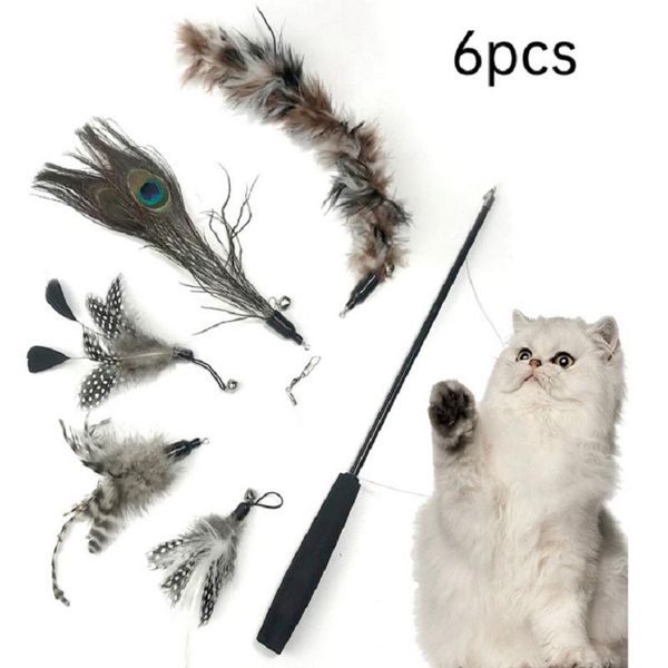 cat toys pet catcher teaser feather toy kitten jumping training supplies products 5 replaceable head
cat toys pet catcher teaser feather toy kitten jumping training supplies products 5 replaceable head