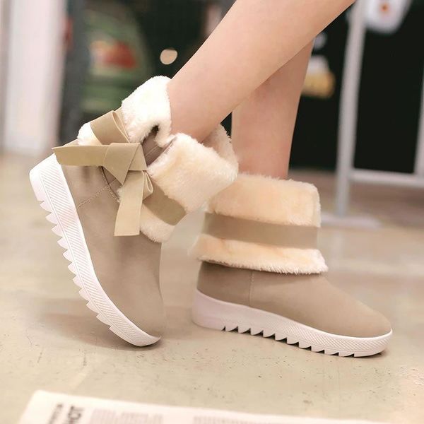 boots winter thick women's korean version plus velvet warm cotton shoes students flat bow short faux suede slim boot, Black
boots winter thick women's korean version plus velvet warm cotton shoes students flat bow short faux suede slim boot, Black