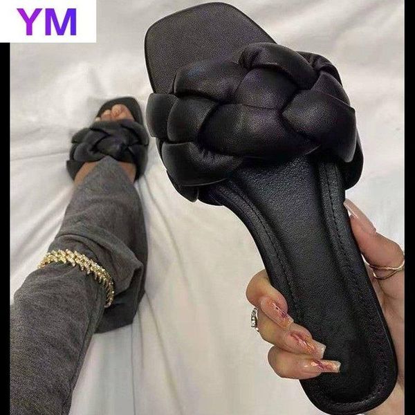 sandals sell 2021 est lattice leather womens slippers summer outdoors vintage square toe flats shoes casual beach, Black 
sandals sell 2021 est lattice leather womens slippers summer outdoors vintage square toe flats shoes casual beach, Black