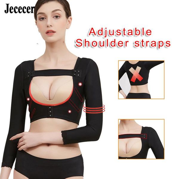 women's shapers long sleeve slimming arm fat push up breast chest lifter underwear women shapewear back shoulder control posture corre, Black;white
women's shapers long sleeve slimming arm fat push up breast chest lifter underwear women shapewear back shoulder control posture corre, Black;white