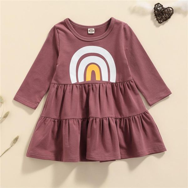 girl's dresses 1-6years children girls rainbow print midi cotton autumn dress,baby casual long sleeve round neck ruffle hem leisure dre, Red;yellow
girl's dresses 1-6years children girls rainbow print midi cotton autumn dress,baby casual long sleeve round neck ruffle hem leisure dre, Red;yellow