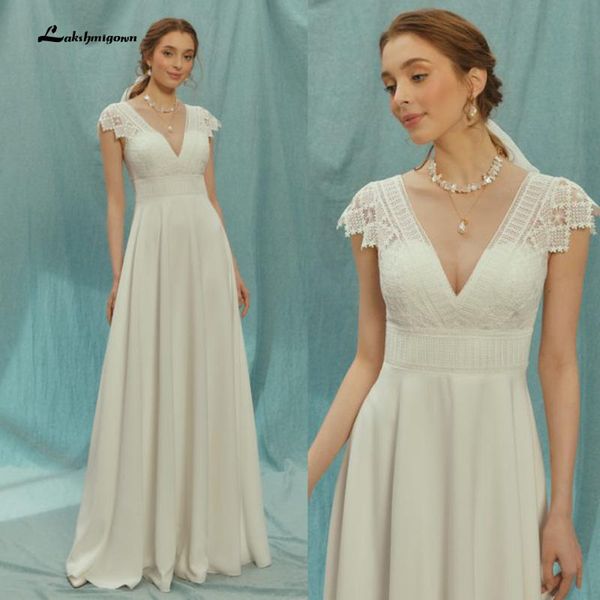 other wedding dresses 2021 ivory beach boho outdoor v-neck dress cap sleeves backless lace bohemian chiffon summer a line bridal gown, White
other wedding dresses 2021 ivory beach boho outdoor v-neck dress cap sleeves backless lace bohemian chiffon summer a line bridal gown, White