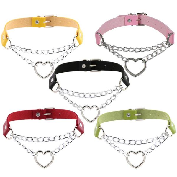 chokers 2021 dark gothic heart chain choker collar harajuku punk women girls black leather chocker kawaii witch jewelry, Golden;silver
chokers 2021 dark gothic heart chain choker collar harajuku punk women girls black leather chocker kawaii witch jewelry, Golden;silver
