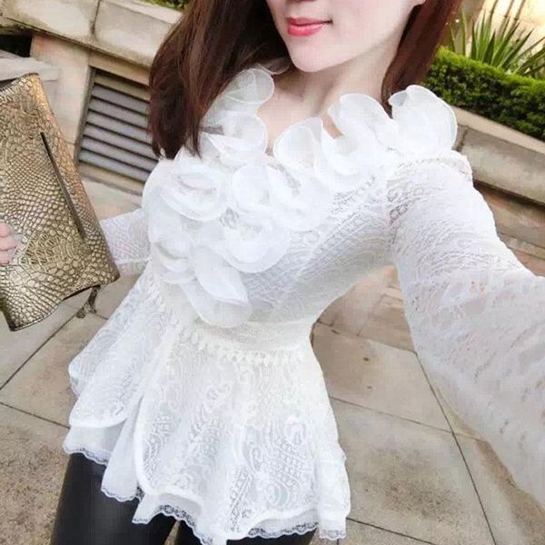 women's blouses & shirts summer autumn women lace shirt white blouse puff sleeve floral long-sleeved wear v-neck
women's blouses & shirts summer autumn women lace shirt white blouse puff sleeve floral long-sleeved wear v-neck