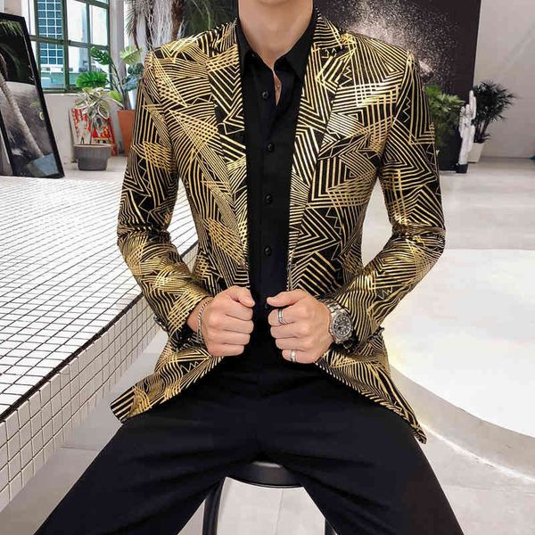 men's suits & blazers men blazer 2021 gold stripes print business casual thin male suit singer prom jacket hombre plus size 5xl, White;black
men's suits & blazers men blazer 2021 gold stripes print business casual thin male suit singer prom jacket hombre plus size 5xl, White;black