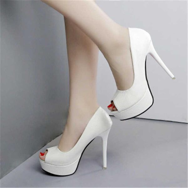 dress shoes summer pumps women platform pu leather shallow 12cm thin high heels non-slip slip-on peep toe lady party female, Black
dress shoes summer pumps women platform pu leather shallow 12cm thin high heels non-slip slip-on peep toe lady party female, Black