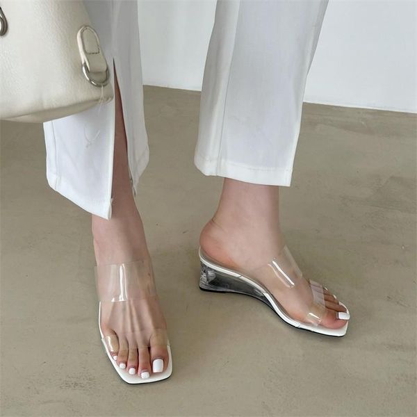 sandals lmcavasun 2021 korean version of the summer fashion slope with one-word slippers, high-heeled transparent and slippe, Black
sandals lmcavasun 2021 korean version of the summer fashion slope with one-word slippers, high-heeled transparent and slippe, Black