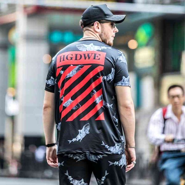 spring and summer new fashion brand t-shirt men's shark print fat short sleeve fatter big t-shirt, White;black
spring and summer new fashion brand t-shirt men's shark print fat short sleeve fatter big t-shirt, White;black
