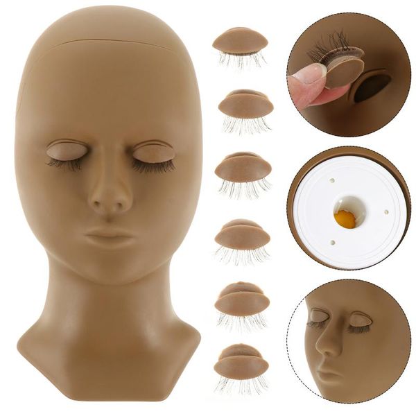 false eyelashes eyelash extension mannequin head with 6 replacement eyelid for practice learning
false eyelashes eyelash extension mannequin head with 6 replacement eyelid for practice learning