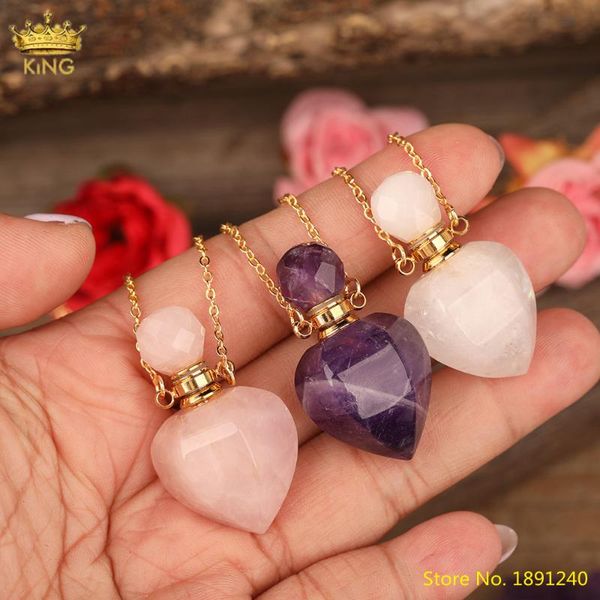 trendy women heart shape natural stone perfume bottle pendant gold silvery necklace purple roses quartz essential oil jewelry necklaces, Silver
trendy women heart shape natural stone perfume bottle pendant gold silvery necklace purple roses quartz essential oil jewelry necklaces, Silver