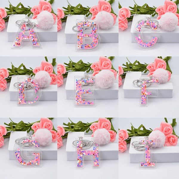 fashion english letter keychain with pompom heart shape sequins hollow plastic key chain women girls handbag pendant gifts, Slivery;golden
fashion english letter keychain with pompom heart shape sequins hollow plastic key chain women girls handbag pendant gifts, Slivery;golden